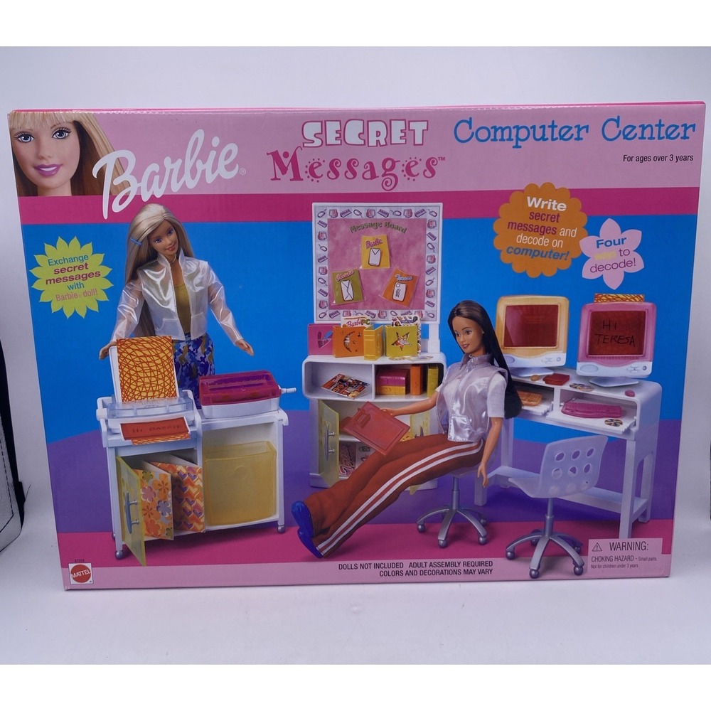 Barbie Secret Message‎ Computer Center Playset 2000 Mattel #67278